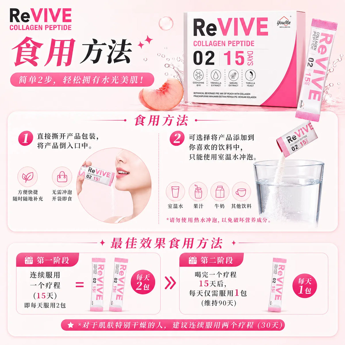 ReVIVE Collagen Peptide (2.5g x 15 sachets)