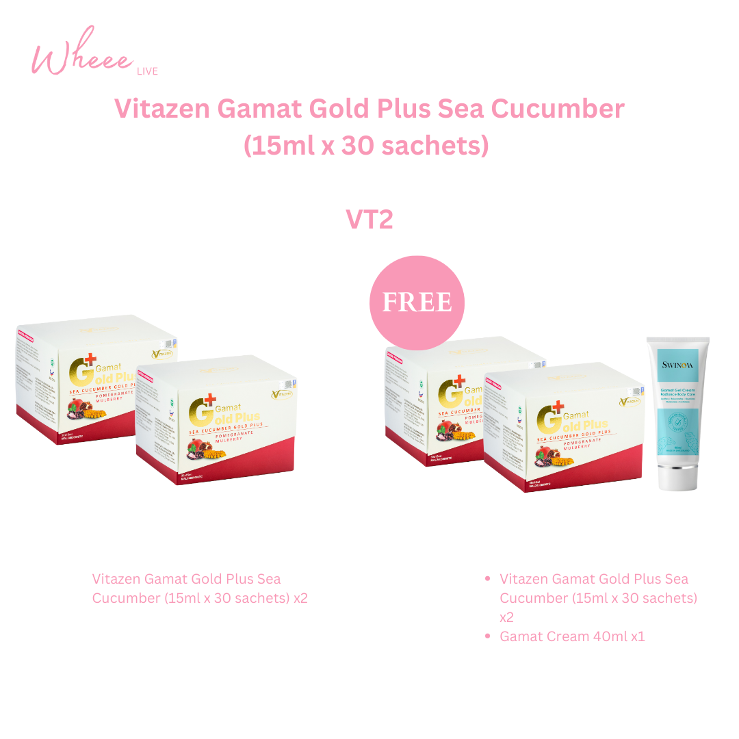 Vitazen Gamat Gold Plus Sea Cucumber (15ml x 30 sachets)   (VT1/VT2/VT3)